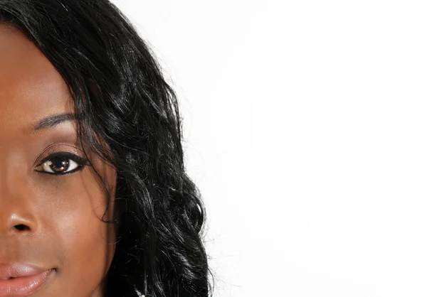 Güzel bir siyah kadın, headshot (37) — Stok fotoğraf