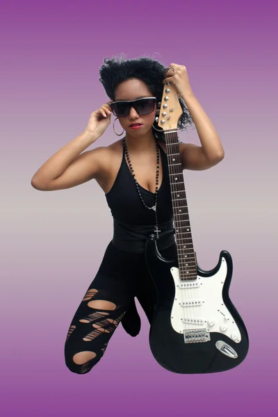 Frumos West-Indian Adolescenta Rocker (4 ) — Fotografie, imagine de stoc