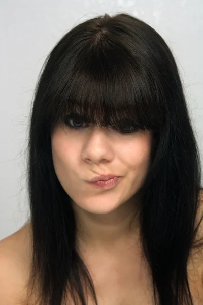 Mooie jonge brunette, headshot (4) — Stockfoto