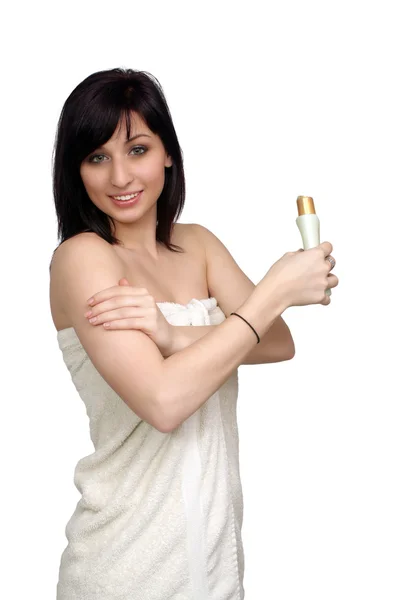 Beautiful Young Woman Wearing a Bath Towel (4) — Stock Photo, Image