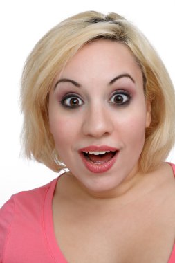 Beautiful Excited Blonde (2) clipart