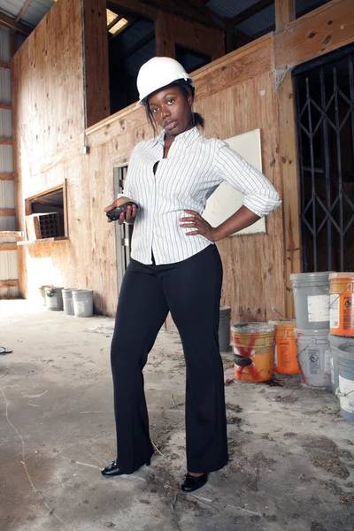 素敵な女性の建設管理者 (4) — ストック写真