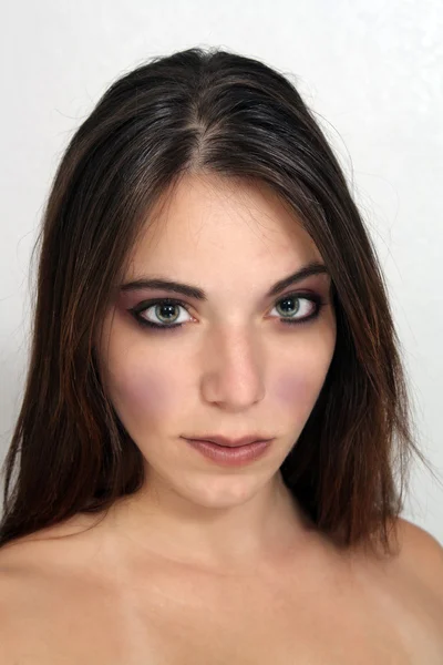 Atraktivní brunetka Headshot (2) — Stock fotografie