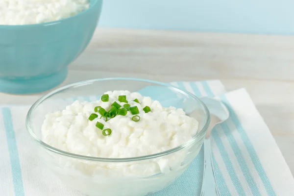Close Up Of Cottage Cheese — Stock Photo, Image