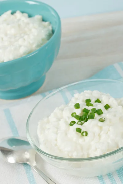 Cottage Cheese With Chives — Stock Photo, Image