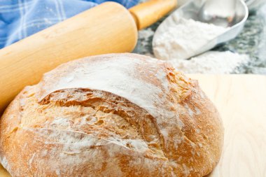 Close Up Of Fresh Baked Bread clipart