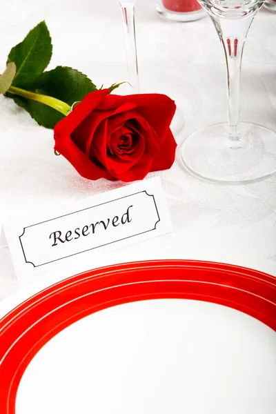 Reserverade restaurang bord — Stockfoto