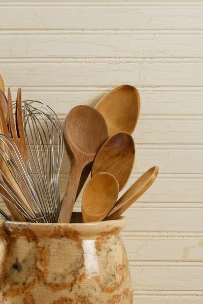 Stock image Wooden Spoons And Wire Whisks