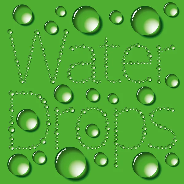 Gouttes d'eau mots — Image vectorielle