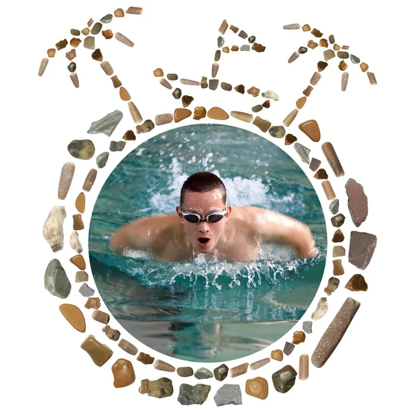 Concept With Sea Stones and Photo — Stock Photo, Image