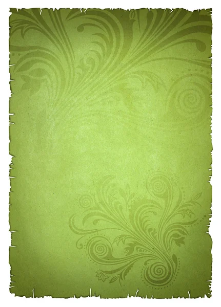 Vecchia carta verde — Foto Stock