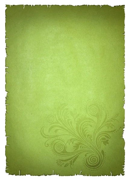 Vecchia carta verde — Foto Stock