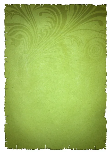 Grünes altes Papier — Stockfoto