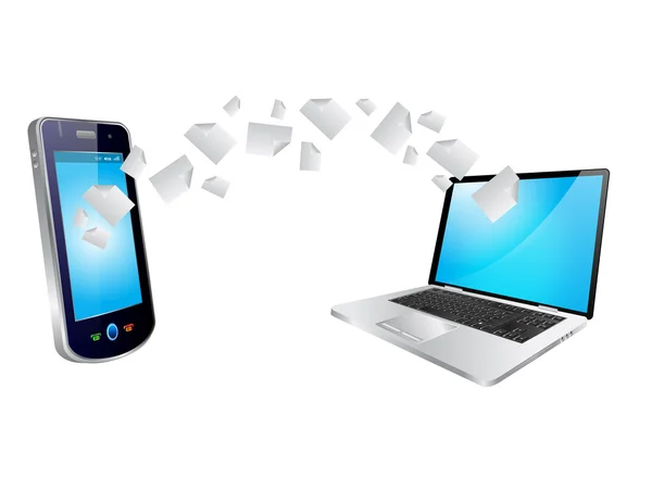 Copiare laptop e dispositivi mobili — Vettoriale Stock