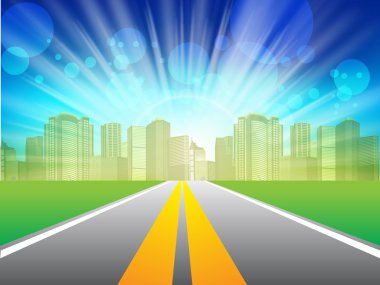 road and city clipart