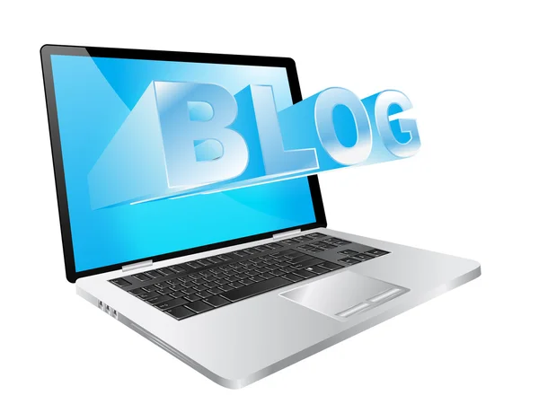 Laptop e blog —  Vetores de Stock
