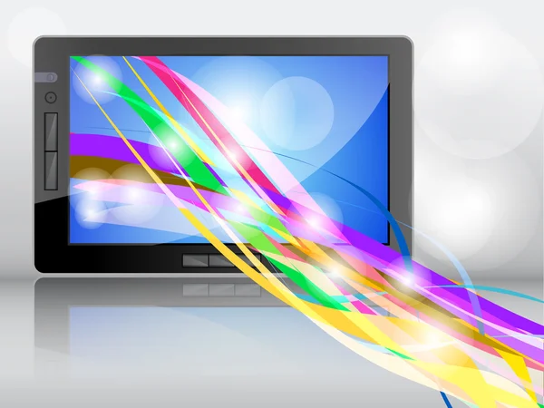 Tablet PC abstracte achtergrond — Stockvector