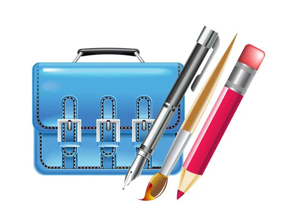 Τσάντα και στυλό — Διανυσματικό Αρχείο