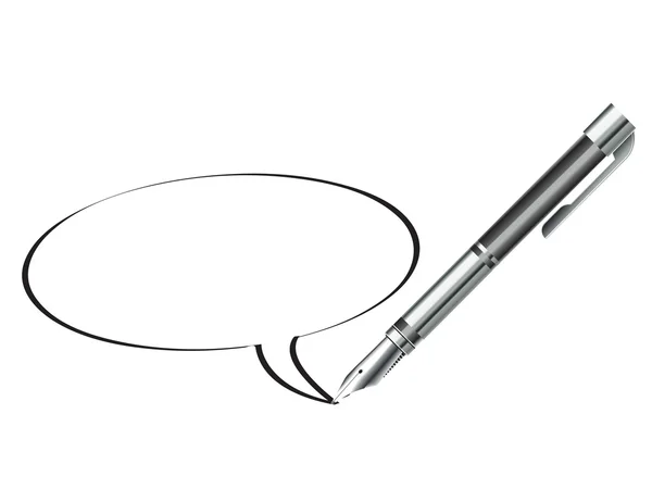 Parler et stylo — Image vectorielle