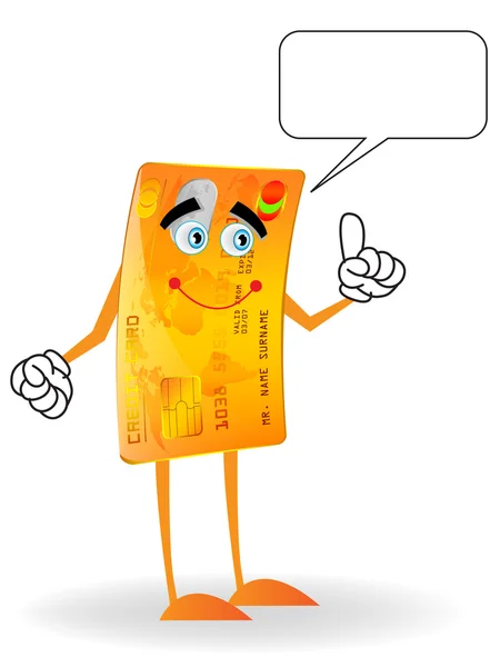Talking credit card — Stock Vector