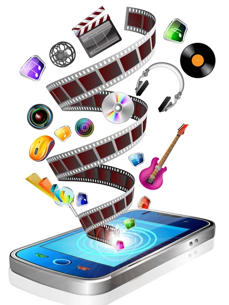 Mobile Multimedia — Stockvektor