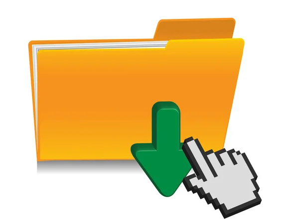 Download folder icon — Stock Vector