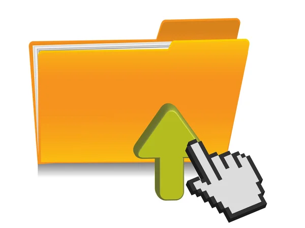 Upload folder icon — Stock Vector