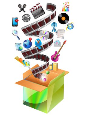 multimedia carton clipart