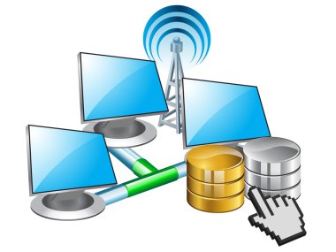 computer networking and data clipart