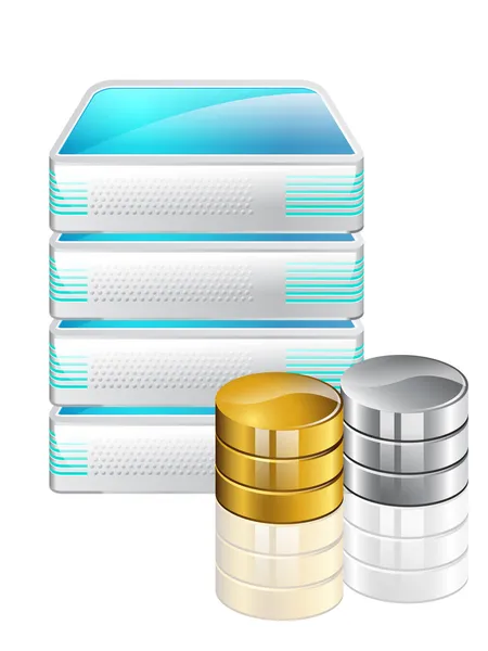 Server en gegevens — Stockvector