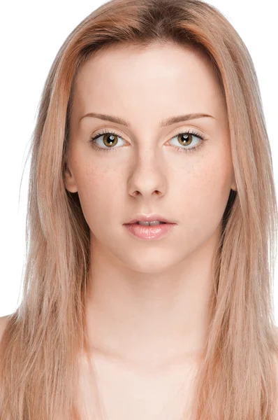 Retrato de mulher jovem com pele perfeita — Fotografia de Stock