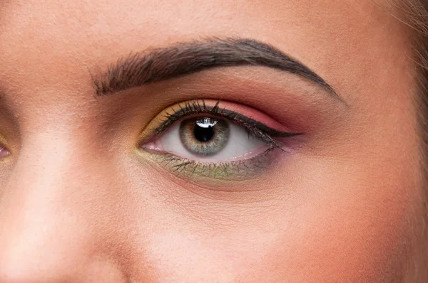 Nahaufnahme schießen Auge Make-up Zone — Stockfoto