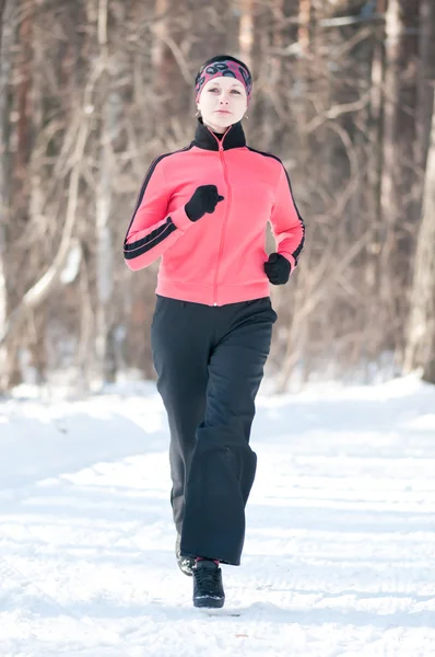 Zimní běh — Stock fotografie