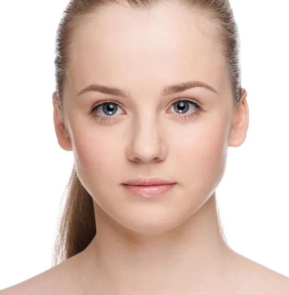 Tökéletes bőr fiatal nő portréja — Stock Fotó