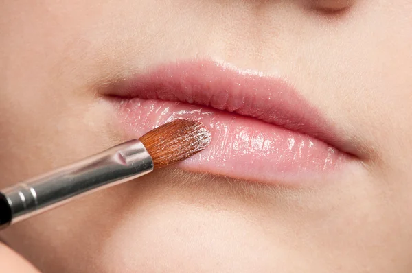 Lippen make-up zone — Stockfoto