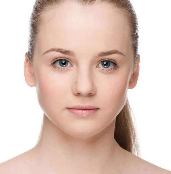 Retrato de mujer joven con la piel perfecta — Foto de Stock