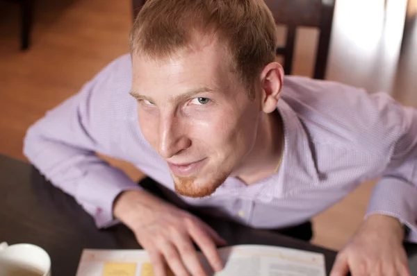 stock image Funny business man in office