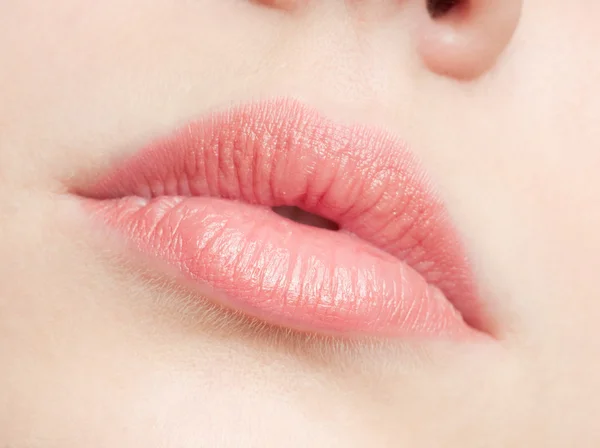 美少妇的特写的嘴唇 — 图库照片