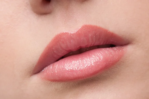 クローズ アップの唇メイク ゾーン — ストック写真