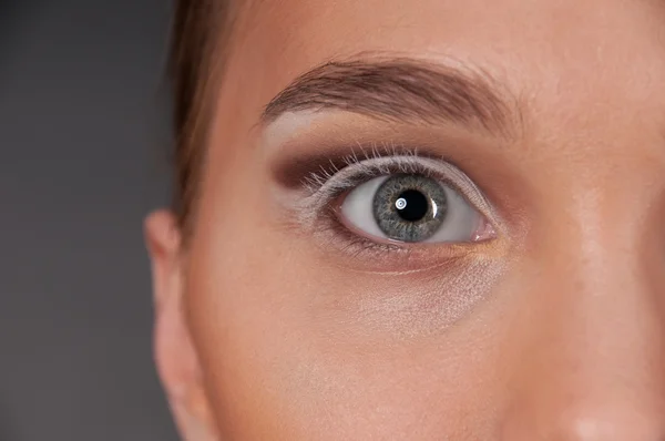 Close up portrait of beautiful womans eye — Stock Photo, Image