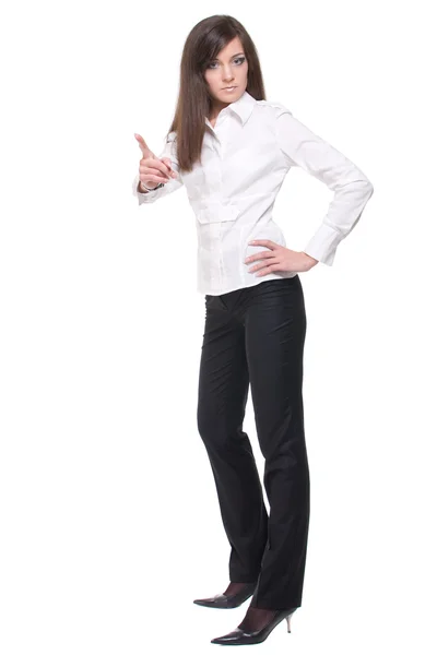 Portret van jonge serieuze zakenvrouw — Stockfoto