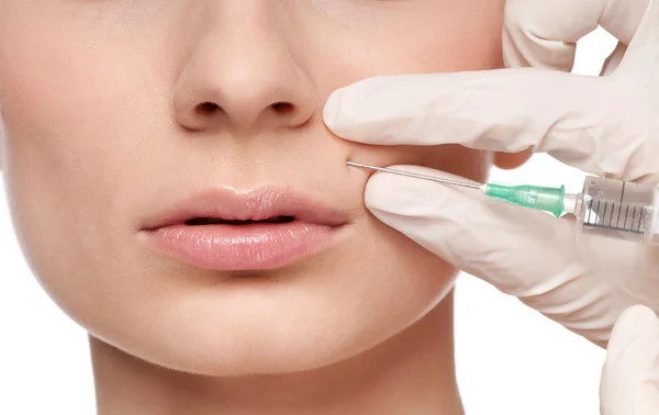 Inyección cosmética de botox en la cara de belleza —  Fotos de Stock