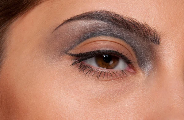Närbild eye makeup zon av docka kvinna — Stockfoto