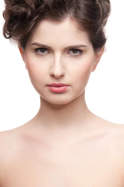 Portret van schoonheid vrouw close-up — Stockfoto