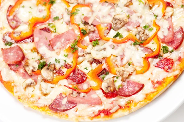 Tasty Italian Pepperoni pizza — Stock Photo, Image