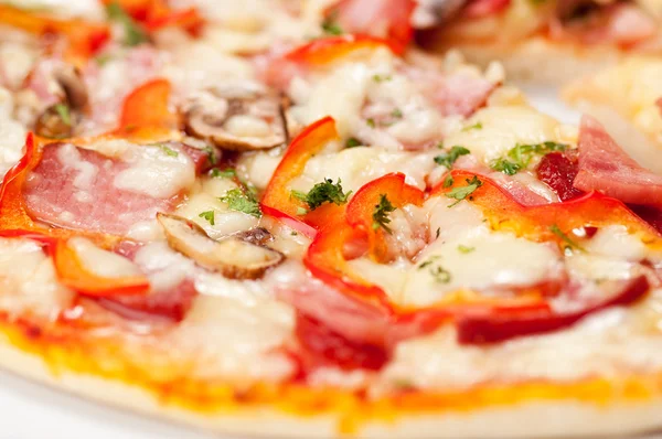 Gustosa pizza salame piccante italiana — Foto Stock