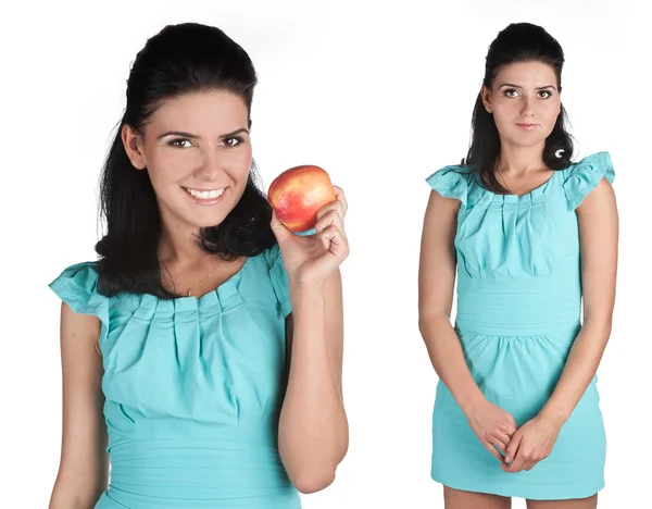 Chica joven atractiva con frutas —  Fotos de Stock