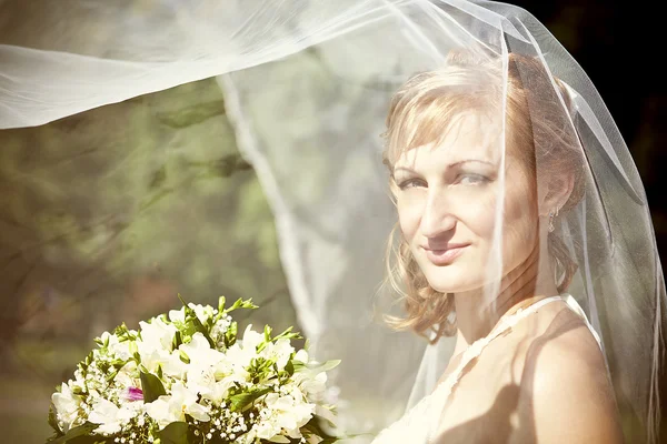 Porträt der Braut in Nahaufnahme — Stockfoto