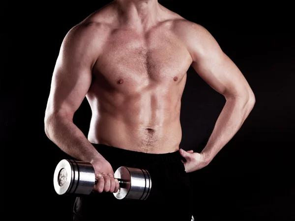 금속 운동 근육 강력한 남자 — 스톡 사진
