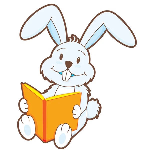 Reading Bunny — Stock Vector